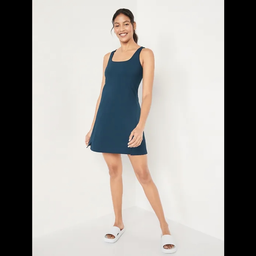 Old Navy PowerSoft Sleeveless Shelf-Bra Support Dress with Built-In Shorts